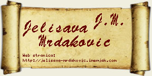 Jelisava Mrdaković vizit kartica